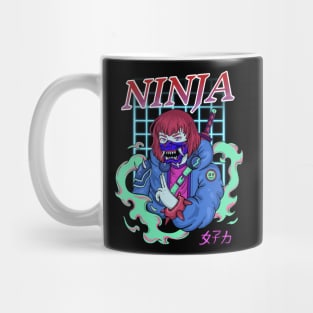 Japanese Cyberpunk Ninja Mug